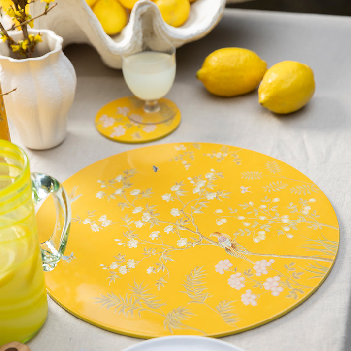 Chinoiserie Placemat Yellow - Set of 4