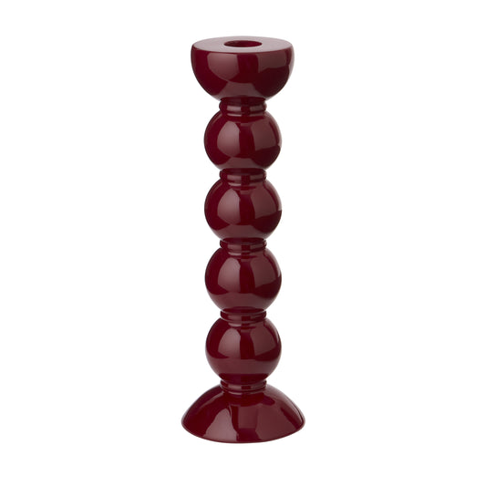 Tall Cherry Bobbin Candlestick - 24cm