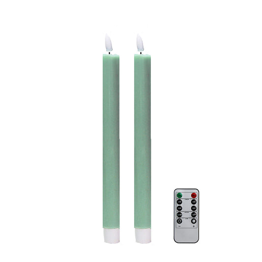 Sage LED Candles - Set of 2