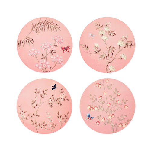 Chinoiserie Coaster Pink - Set of 4