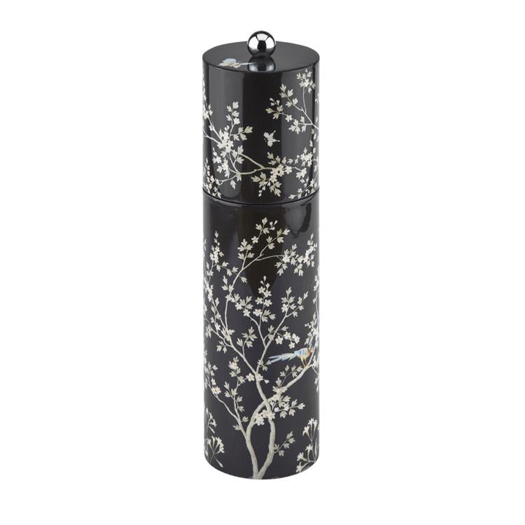 Black Chinoiserie Salt or Pepper Mill - Limited Edition