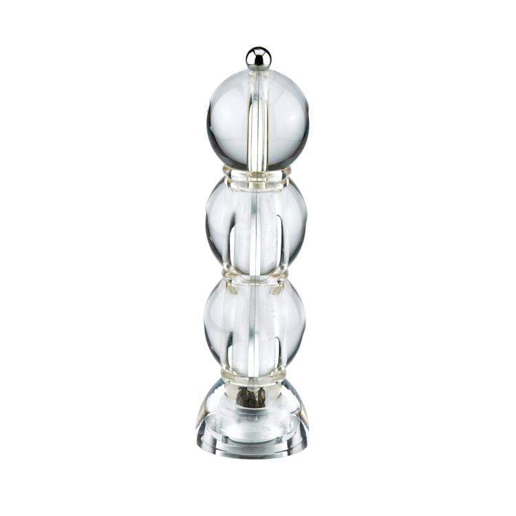 Clear Icy Bobbin Salt or Pepper Mill