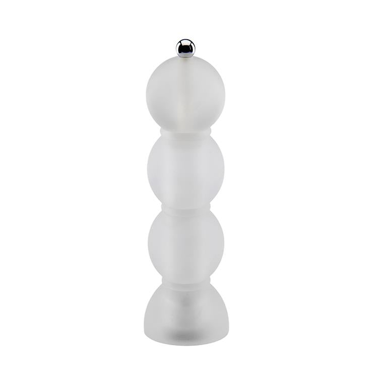 Clear Frosty Bobbin Salt or Pepper Mill