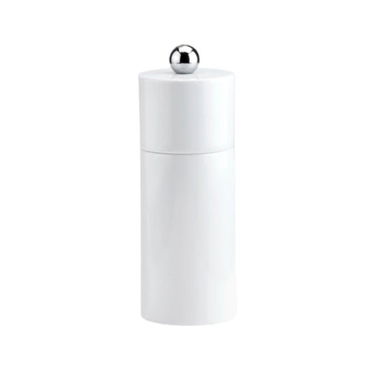 White Mini Column Salt or Pepper Mill