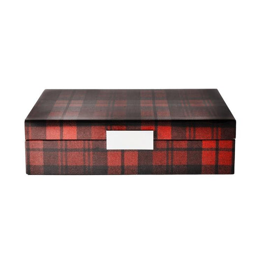 Large Ross Tartan Box with Silver