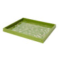 Green Medium Chinoiserie Tray Green