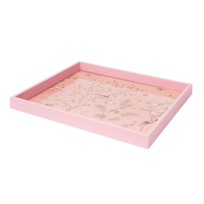 Medium Chinoiserie Tray Pink