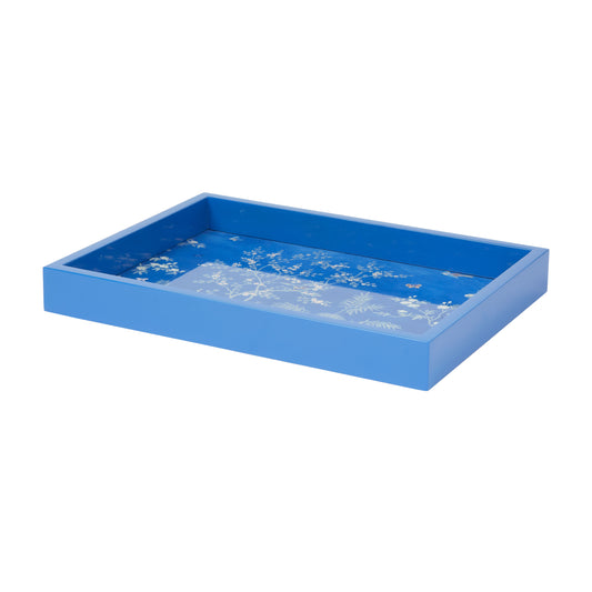 Small Chinoiserie Tray Blue