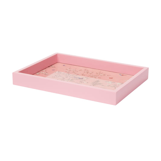 Small Chinoiserie Tray Pink