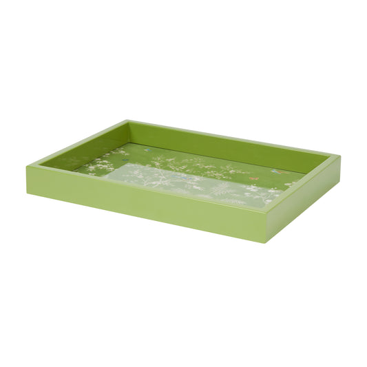 Small Chinoiserie Tray Green