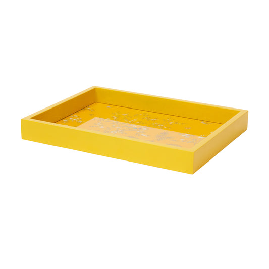 Small Chinoiserie Tray Yellow