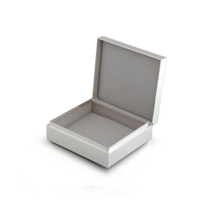 Taupe Enamel & Silver Box