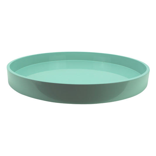 Eau De Nil Round Large Lacquered Tray