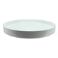 White Round Large Lacquered Tray