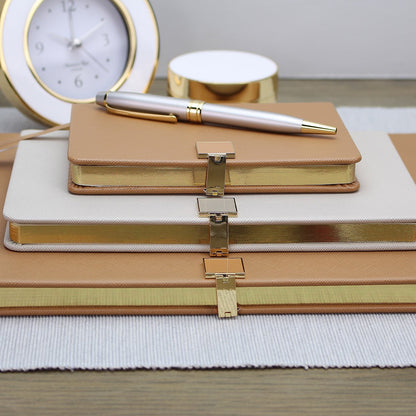 Tan & Gold A5 Notebook