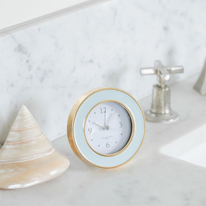 Powder Blue & Gold Silent Alarm Clock