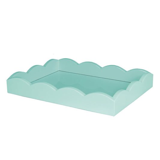 Eau De Nil Small Lacquered Scalloped Tray