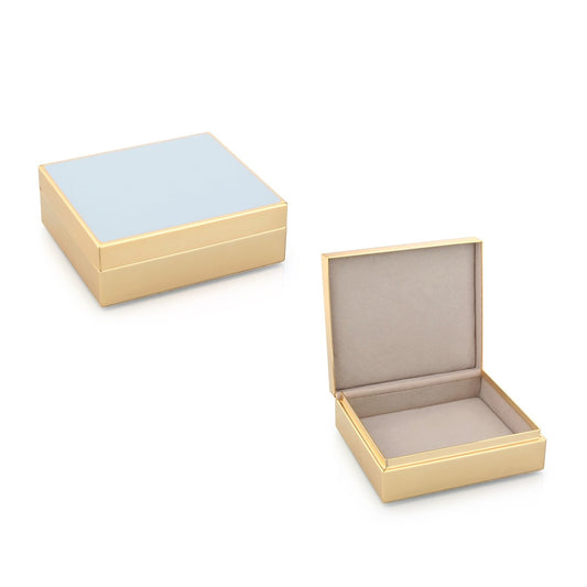 Powder Blue Enamel & Gold Box