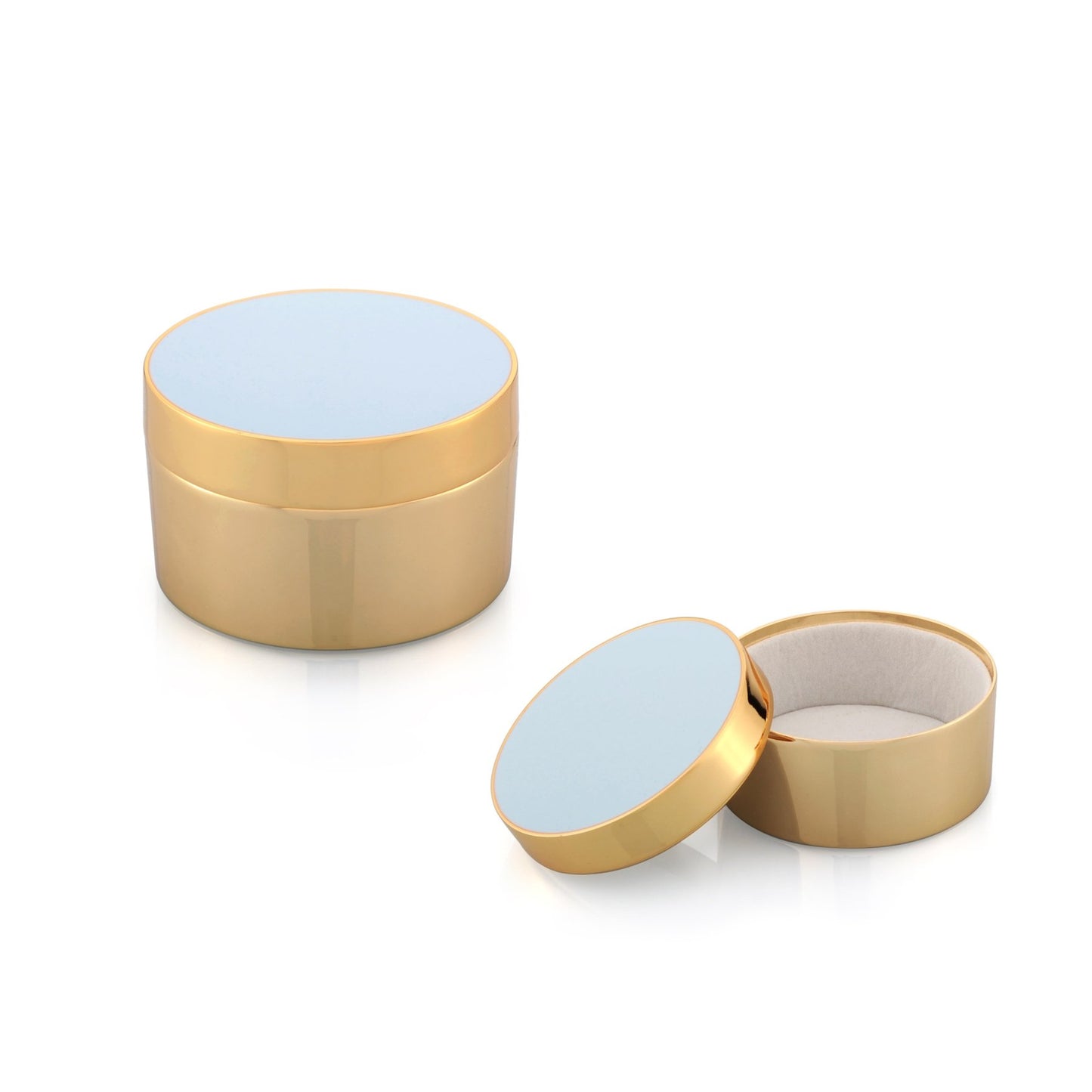 Powder Blue & Gold Trinket Pot