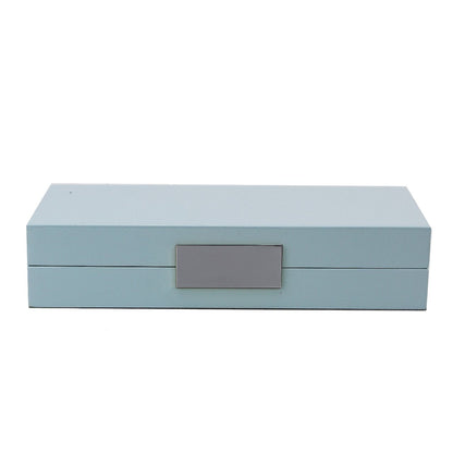 Light Blue Lacquer Box With Silver - Boxes & Pots - Addison Ross