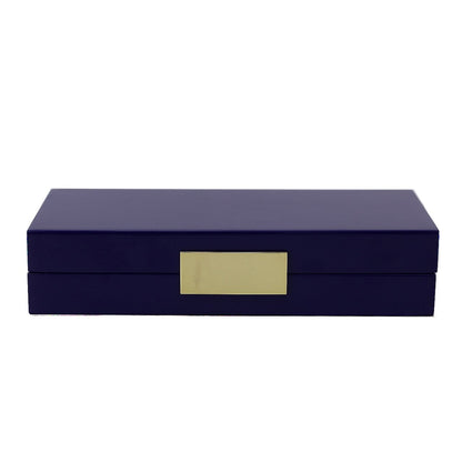 Navy Lacquer Box With Gold - Boxes & Pots - Addison Ross