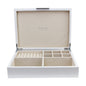 Large White Jewellery Box with Silver