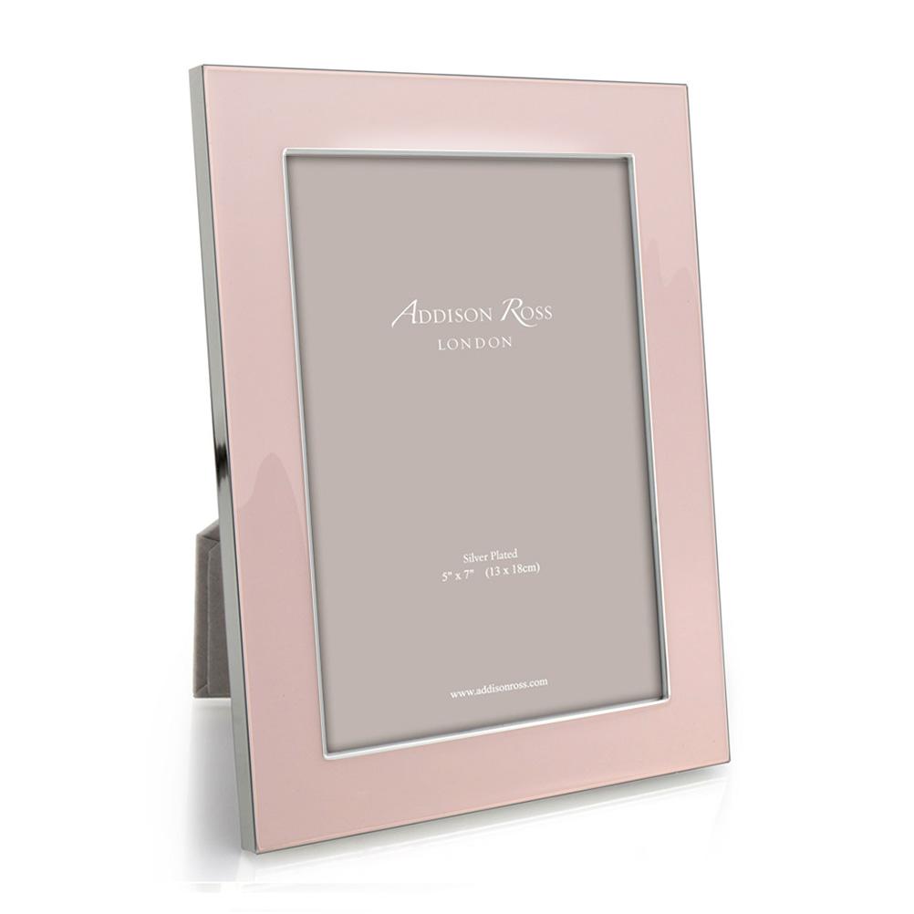 Pale Pink Enamel & Silver Wide Frame - Enamel Frames - Addison Ross