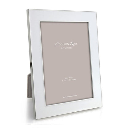 White Enamel & Silver Wide Frame - Enamel Frames - Addison Ross