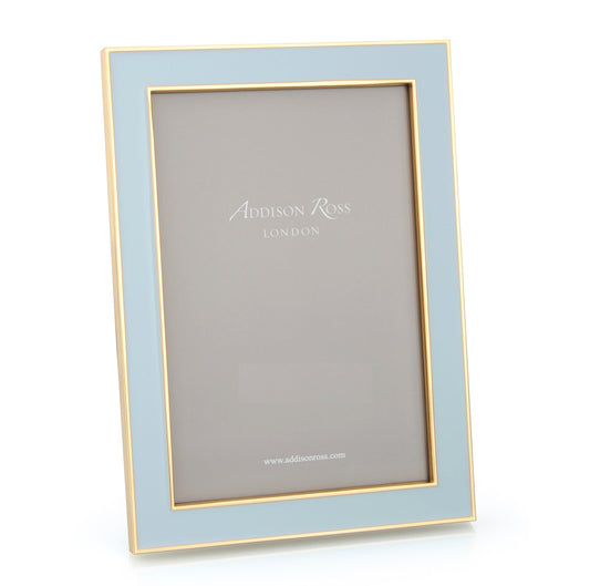 Powder Blue Enamel & Gold Frame