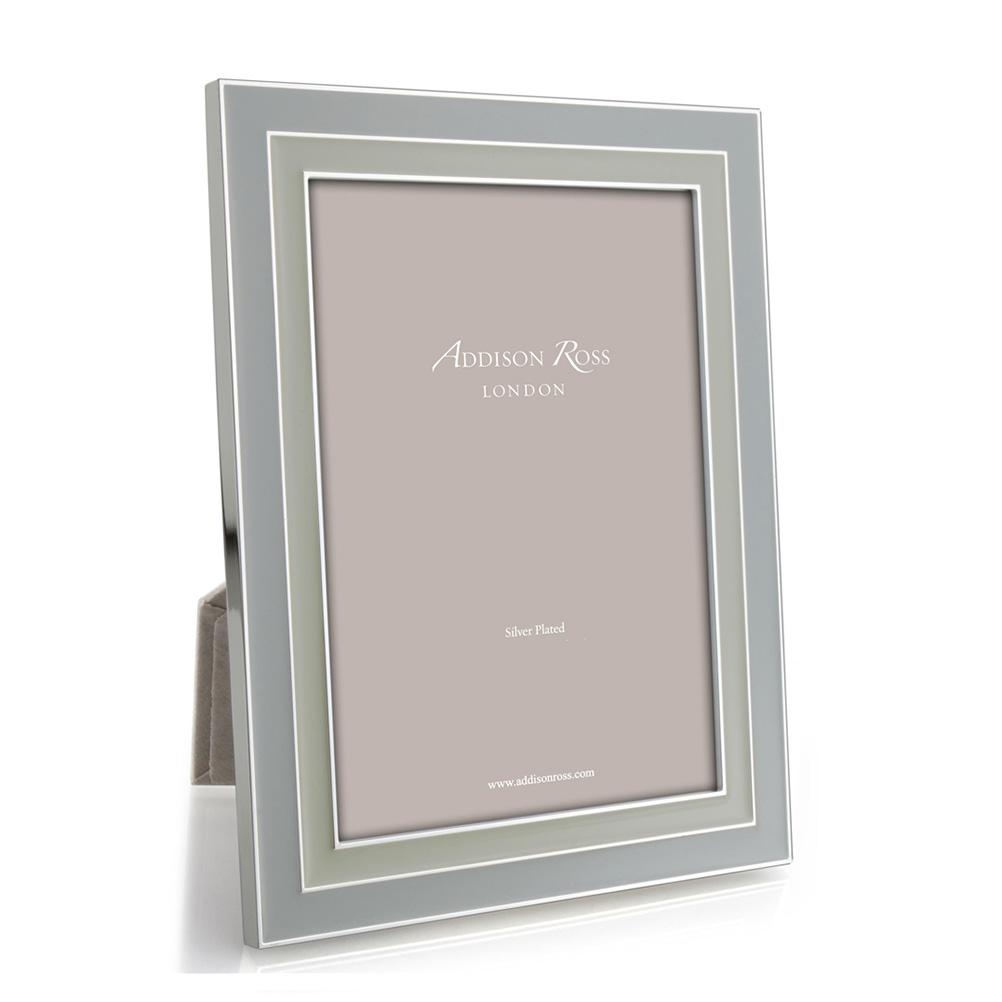 Manhattan Dove Grey & Pebble Enamel Frame - Enamel Frames - Addison Ross