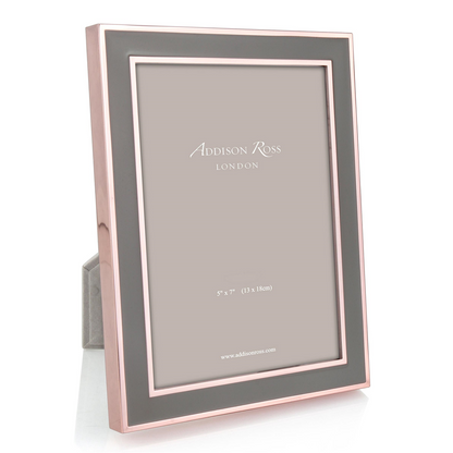 Taupe Enamel & Rose Gold Frame - Enamel Frames - Addison Ross