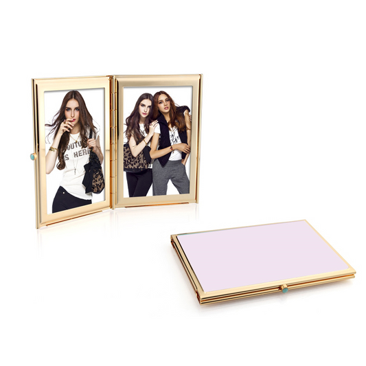 Pastel Pink & Gold Travel Frame - Enamel Frame - Addison Ross