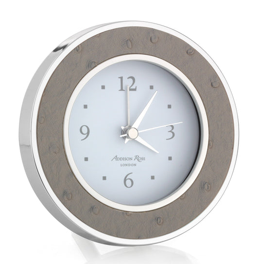 Shadow Ostrich Silver Alarm Clock - Clock - Addison Ross