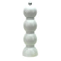 White Lacquer Bobbin Salt or Pepper Mill