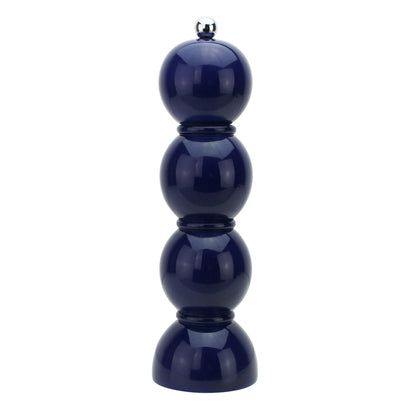 Navy Lacquer Bobbin Salt or Pepper Mill