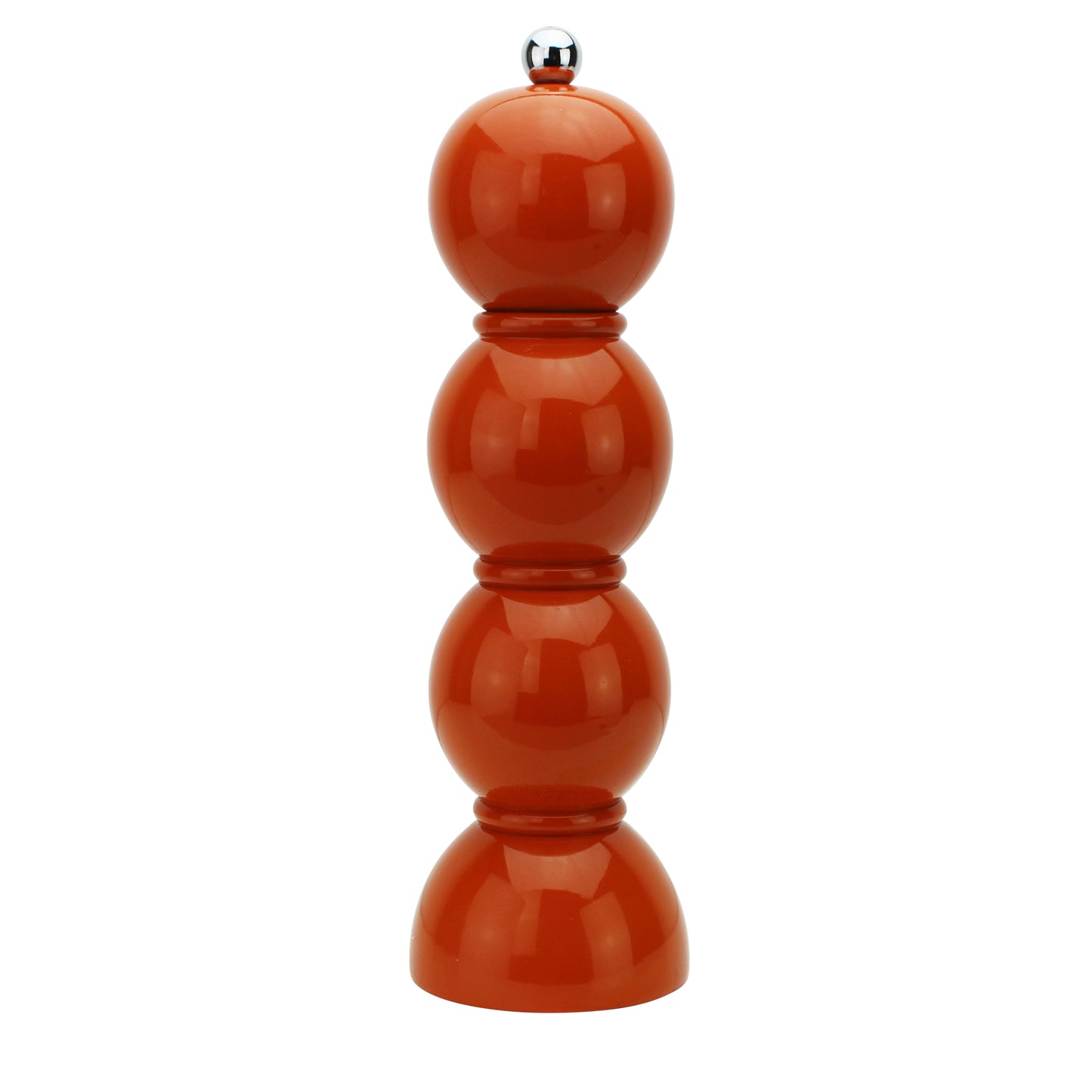 Orange Lacquer Bobbin Salt or Pepper Mill