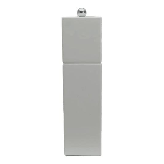 White Square Pillar Salt or Pepper Mill