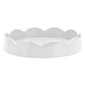 White Small Scallop Round Tray