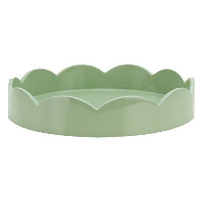 Sage Green Small Scallop Round Tray