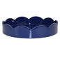 Navy Blue Small Scallop Round Tray