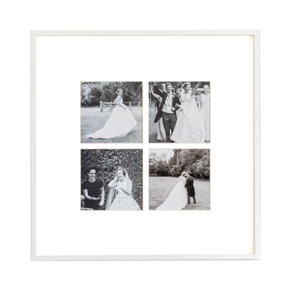 Nine Aperture White Wall Hanging Frame