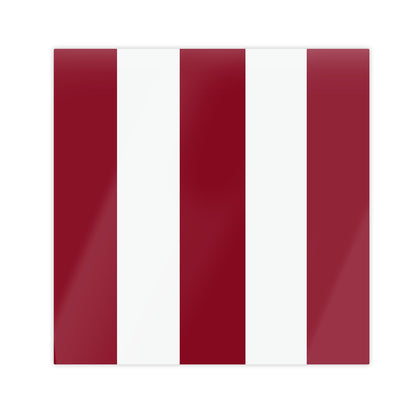 Burgundy & White Lacquer Placemats – Set of 4