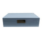 Large Pale Denim & Silver Jewellery Box