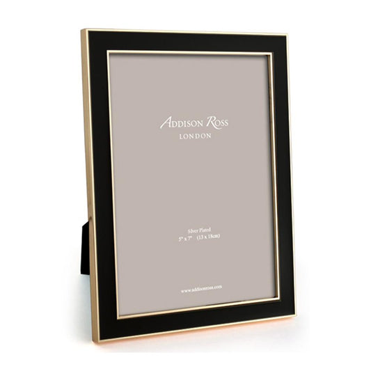 Black Enamel & Gold Frame