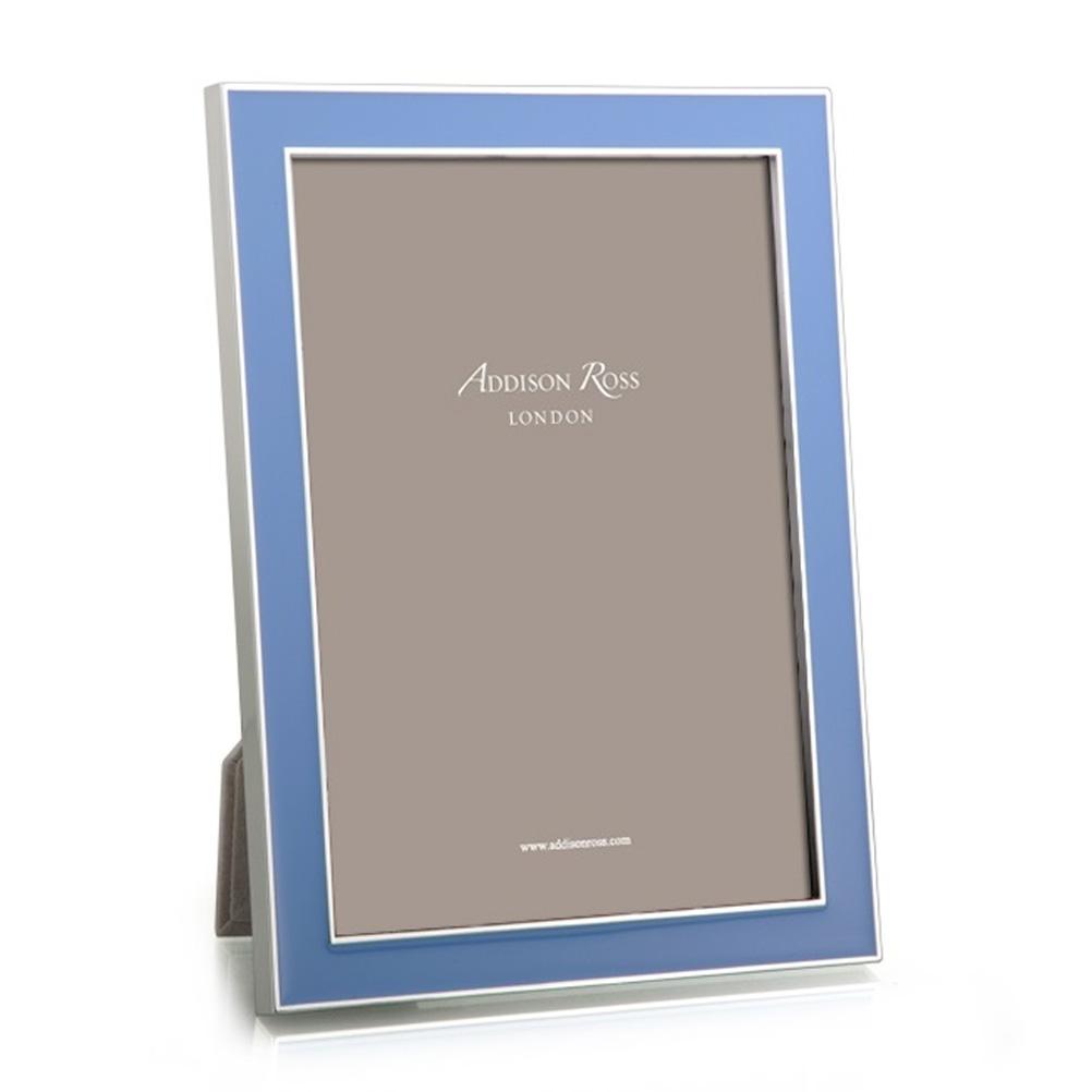 Periwinkle Blue Enamel & Silver Frame