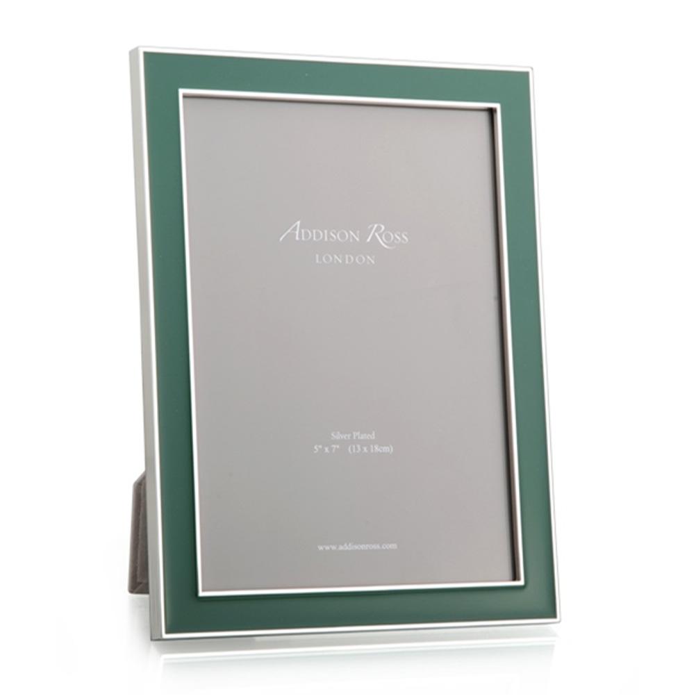 Fern Green Enamel & Silver Frame